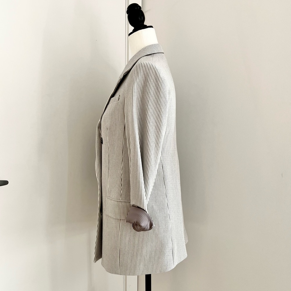 Aritzia Babaton Atelier Samuel Check Blazer | Size 4 | Espace/Grey Stripe - Picture 9 of 15